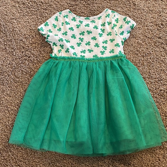 Like New! Size 3T Toddler Girl Cat & Jack St. Patrick’s Shamrock Dress - Picture 6 of 8